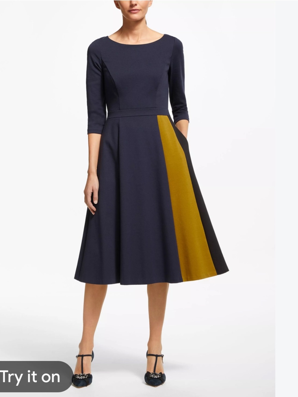 Boden Claudia Colorblock Ponte Midi Dress Size 12